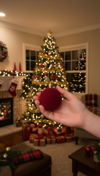 Bola terciopelo color vino