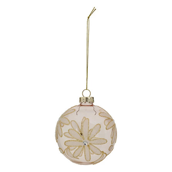 Bola Flor cristal rosa