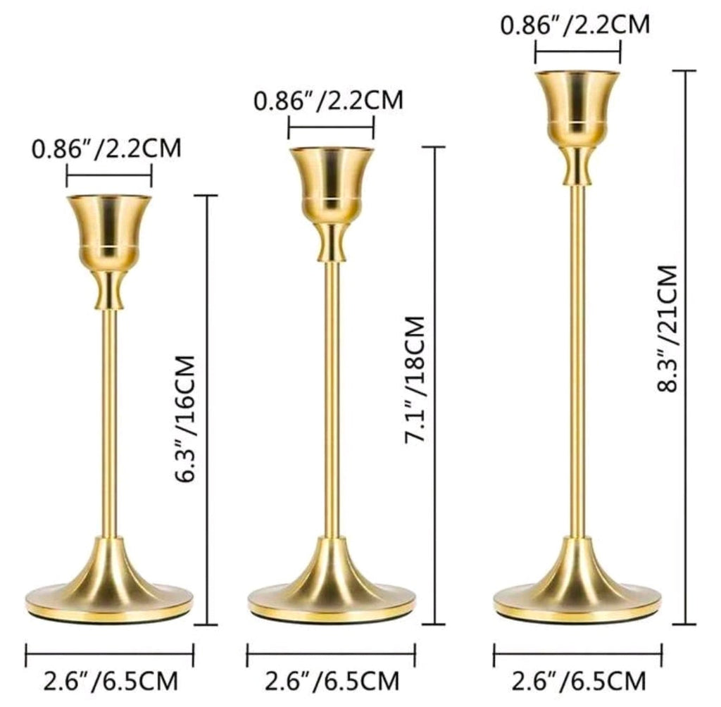 Juego de 3 candelabros