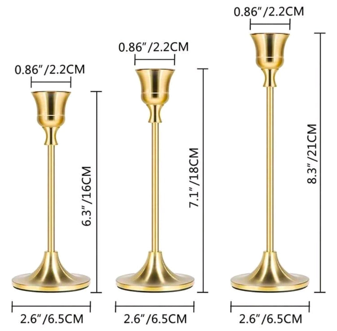 Juego de 3 candelabros